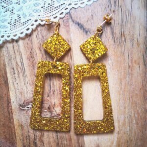 boucles d'oreilles astréa résine epoxy