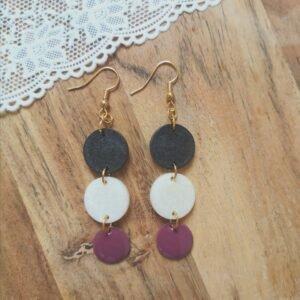 boucles d'oreilles eclipse résine epoxy