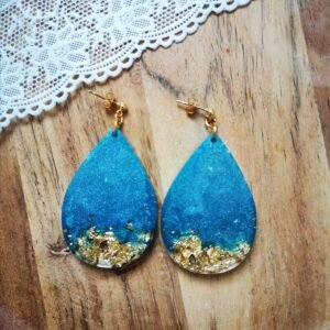 boucles d'oreilles célestia résine epoxy