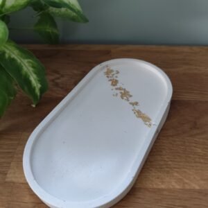 plateau élora jesmonite blanc