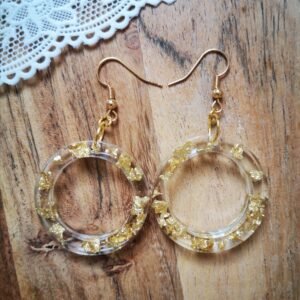 boucles d'oreilles oléa resine epoxy