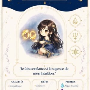 Carte astrologique Poisson à imprimer – Les Vénusiennes du Zodiaque