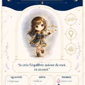 Carte astrologique Balance à imprimer – Les Vénusiennes du Zodiaque