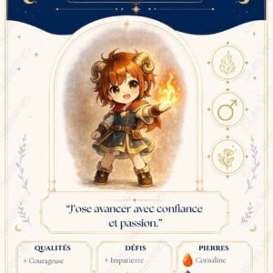 Carte astrologique Bélier à imprimer – Les Vénusiennes du Zodiaque