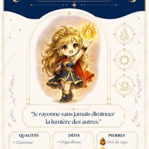 Carte astrologique Lion à imprimer – Les Vénusiennes du Zodiaque
