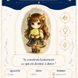 Carte astrologique Taureau à imprimer – Les Vénusiennes du Zodiaque