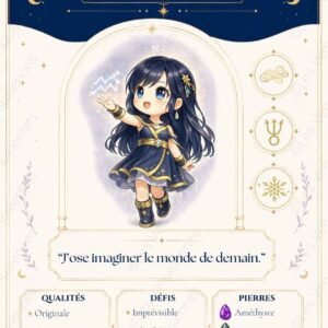 Carte astrologique Verseau à imprimer – Les Vénusiennes du Zodiaque